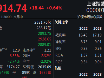 大消费持续强势，沪指半日收涨0.64%