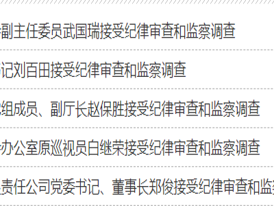 同时官宣，5官员落马！