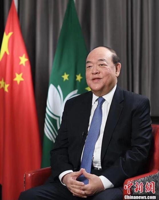 澳门特别行政区行政长官贺一诚接受a href='/'/p中新社/a“中国焦点面对面”专访。a href='/'中新社/a记者 崔楠 摄