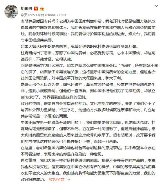 胡锡进看法