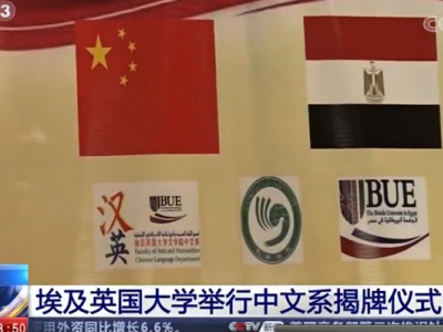 埃及英国大学举行中文系揭牌仪式